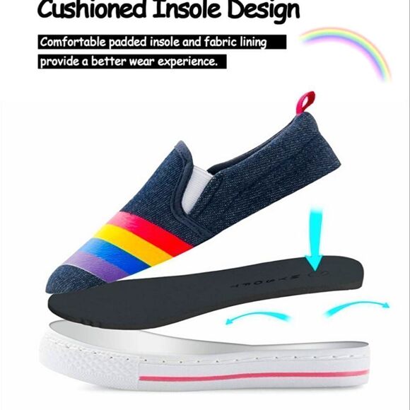 (19-3960) 🔥3/$20🔥 K KomForme Toddler Slip on Canvas Sneakers Sz 1 - Picture 10 of 12